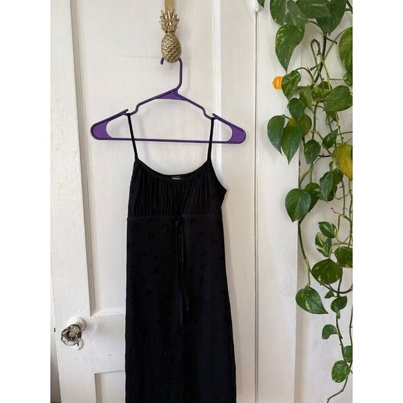 Dresses & Skirts - Vintage Rocket Candy Black Beaded Slip Dress – Size Small